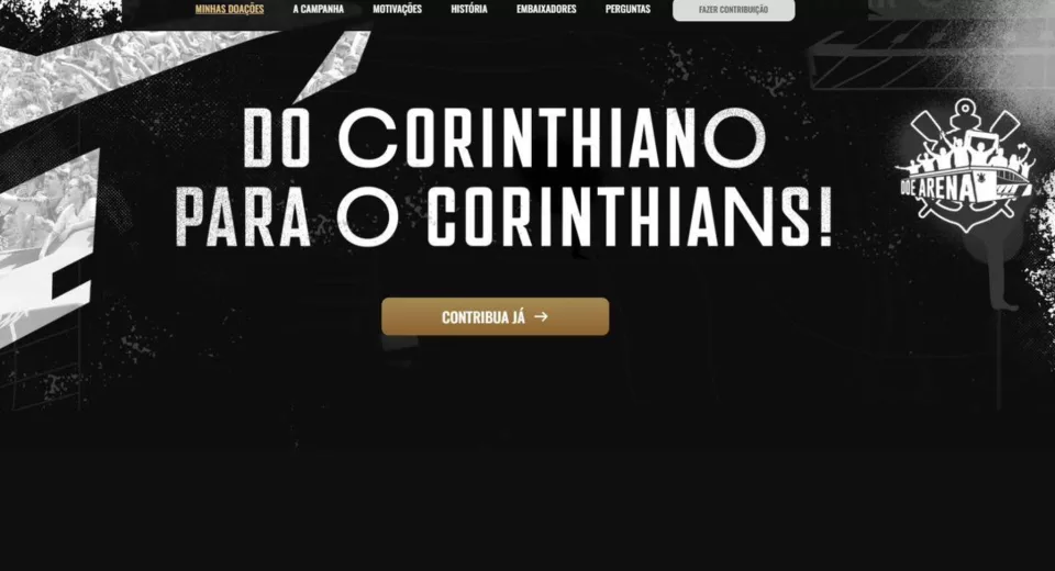 Uappi é a plataforma responsável pelo projeto "Doe Arena Corinthians"